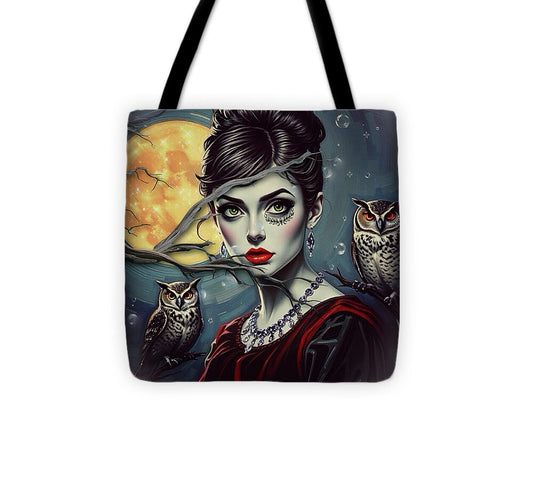 Moonlit Vampiress - Halloween Tote Bag