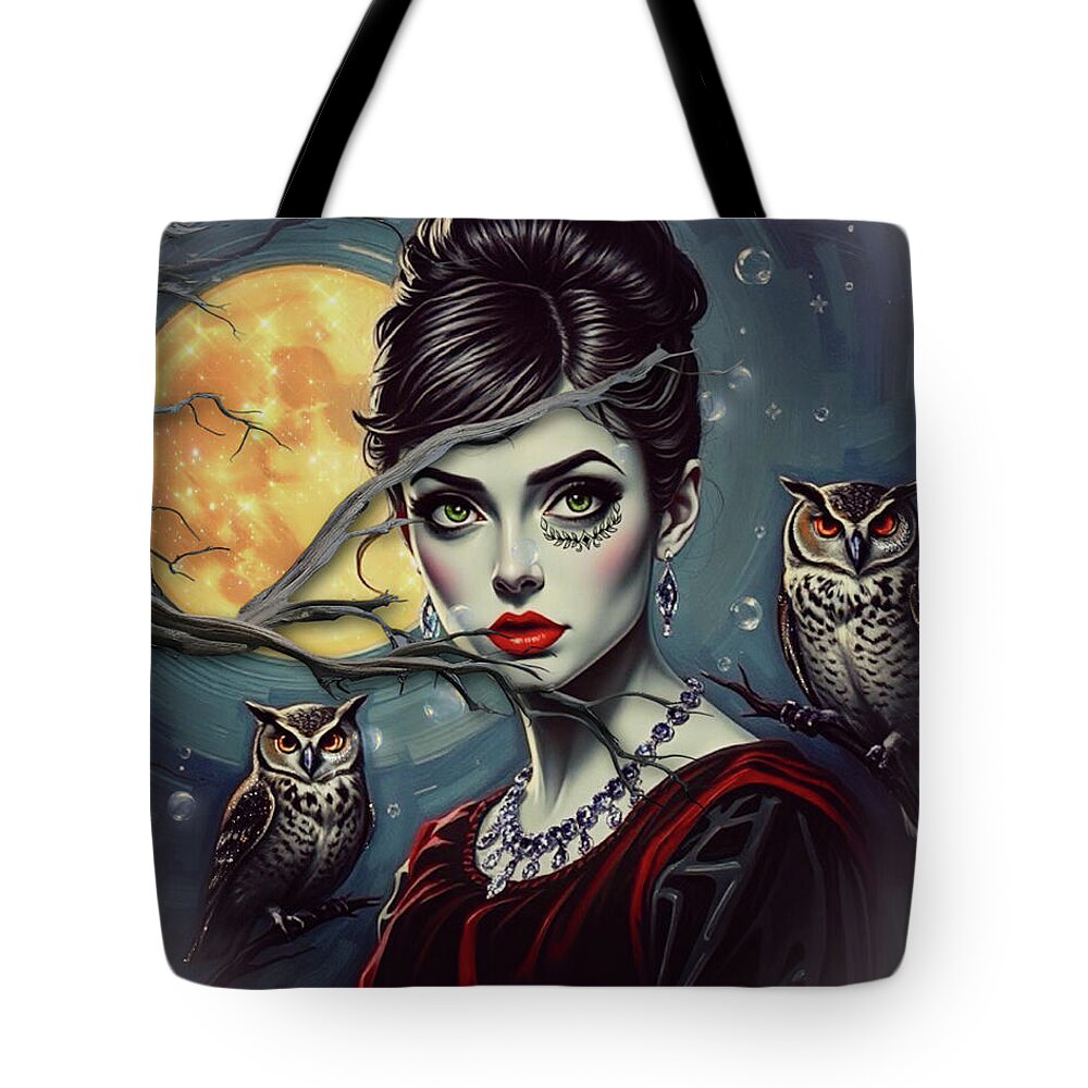 Moonlit Vampiress - Halloween Tote Bag
