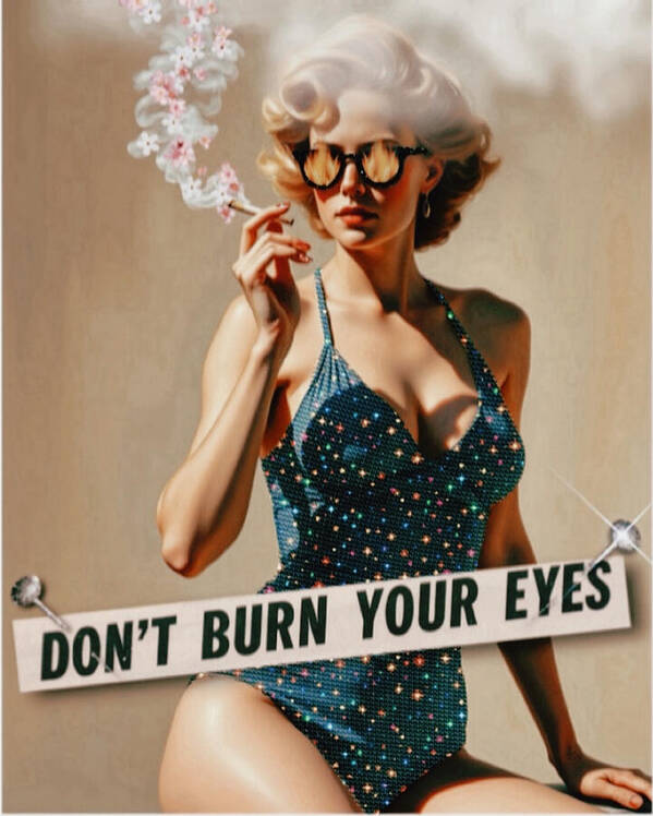 Don’t Burn Your Eyes - Vertical Art Print