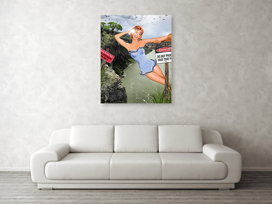 Save Me From My Canyon Edge Selfie - Metal Print