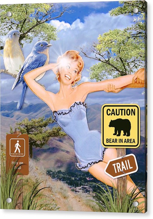 Save Me From My Hiking Trail Selfie - Acrylic Print