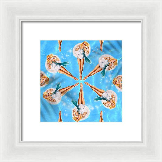Synchronized Floating - Framed Print