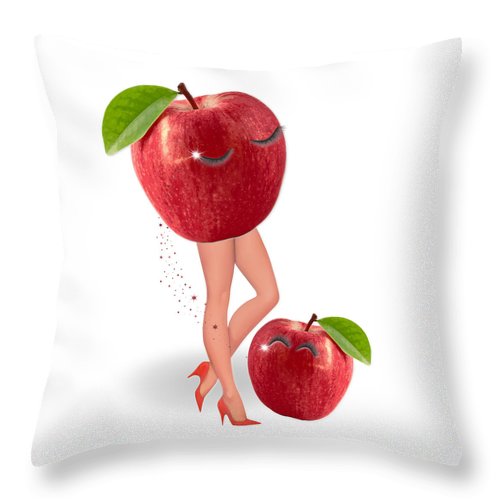 Apple of Her Eye - Throw Pillow