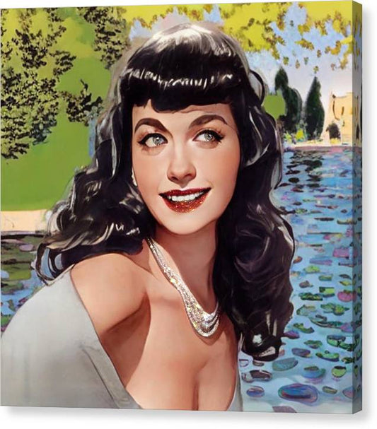 Bettie In Paris - Canvas Print