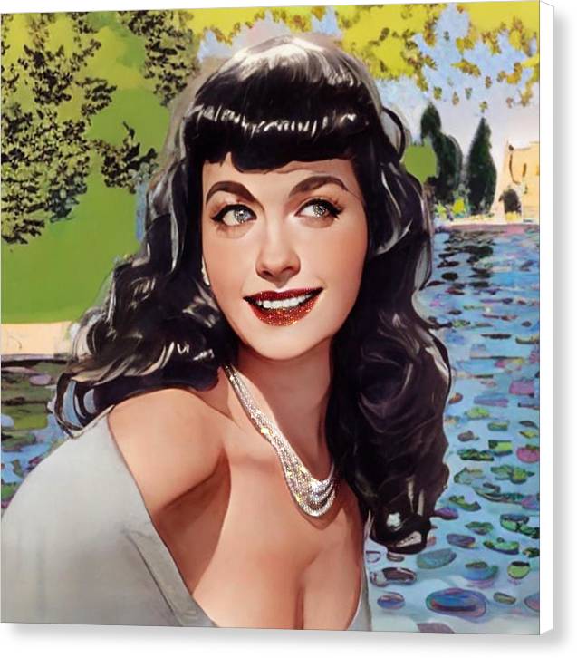 Bettie In Paris - Canvas Print