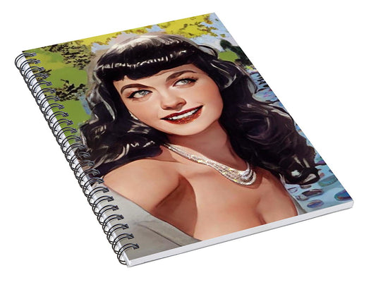 Bettie In Paris - Spiral Notebook