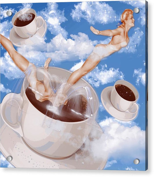 But, First Coffee - Acrylic Print