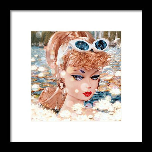 Coming-Up-For-Air Barbie - Framed Print