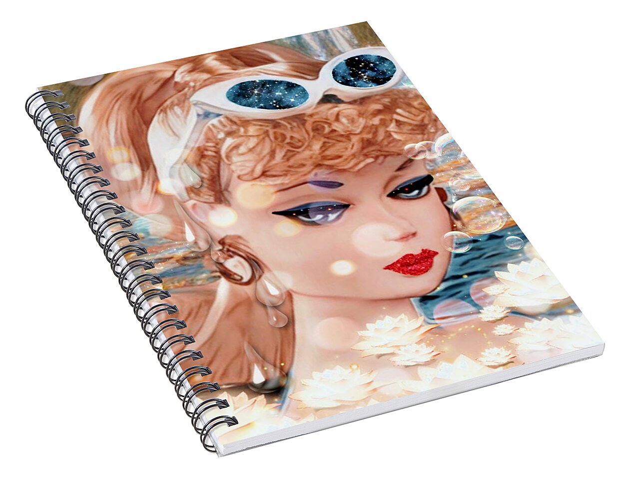 Coming-Up-For-Air Barbie - Spiral Notebook