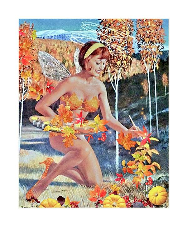 The Autumn Fairy - Vertical Art Print