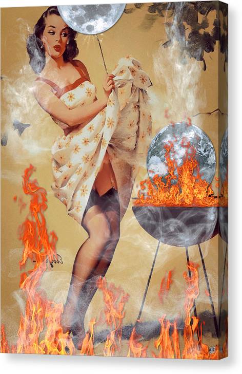 Earth On Fire - Canvas Print