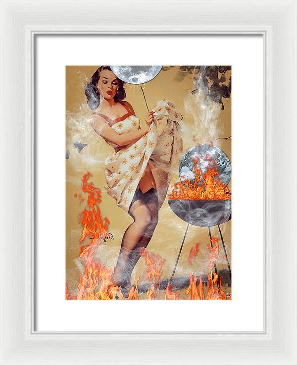 Earth On Fire - Framed Print