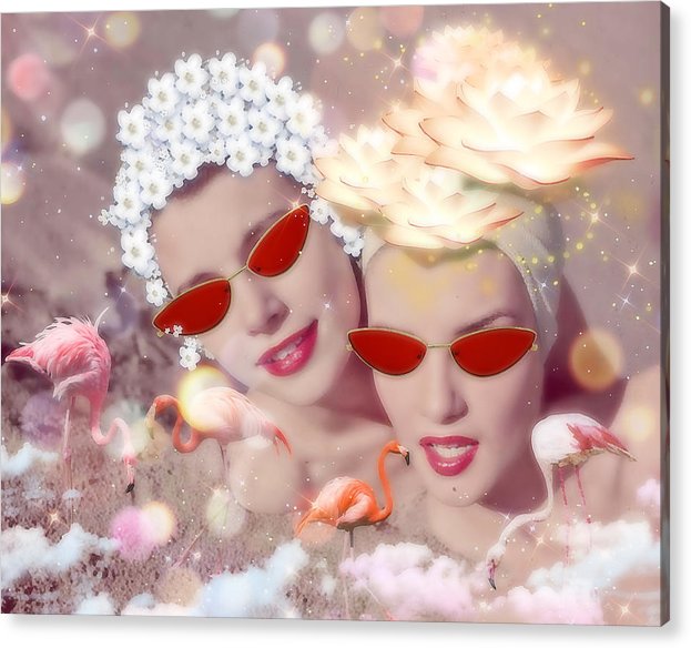 Flamingo Beach - Acrylic Print