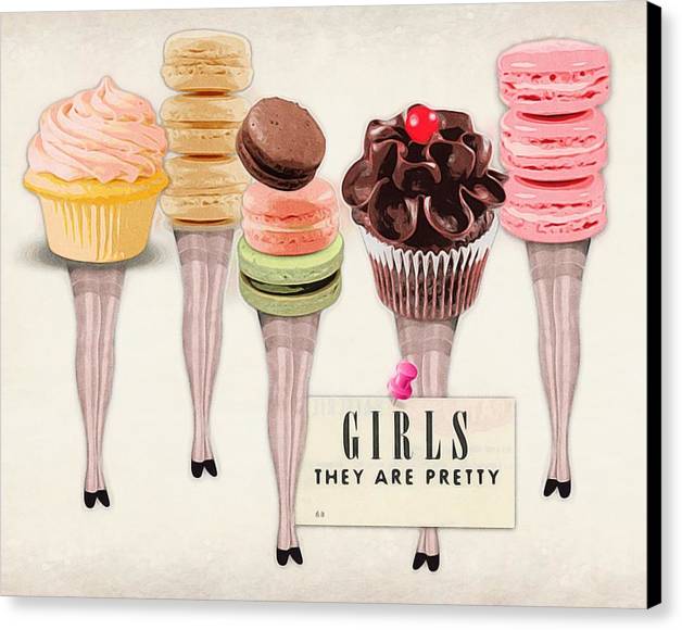 Girls They Are Pretty (v1) - Canvas Print