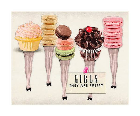 Girls They Are Pretty - Horizontal Art Print