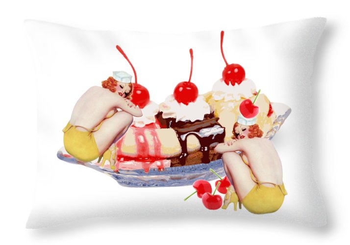 It Takes Two Dessert  - Rectangular Throw Pillow