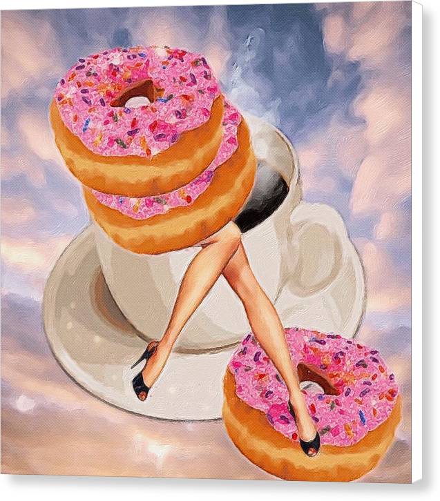 Doughnuts & Coffee Forever - Canvas Print