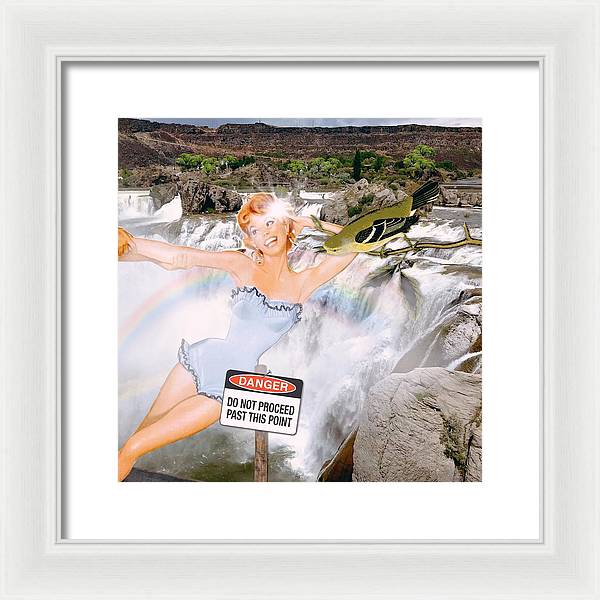 Save Me From My Waterfalls Selfie - Framed Print