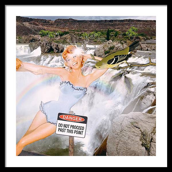 Save Me From My Waterfalls Selfie - Framed Print