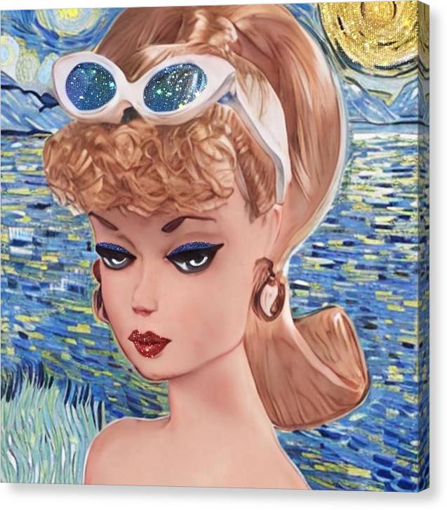 Starry Night BarBie - Canvas Print