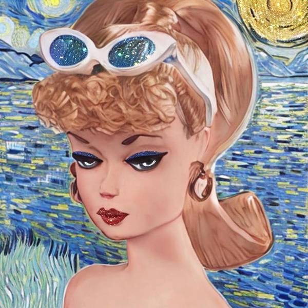 Starry Night BarBie - Square Art Print