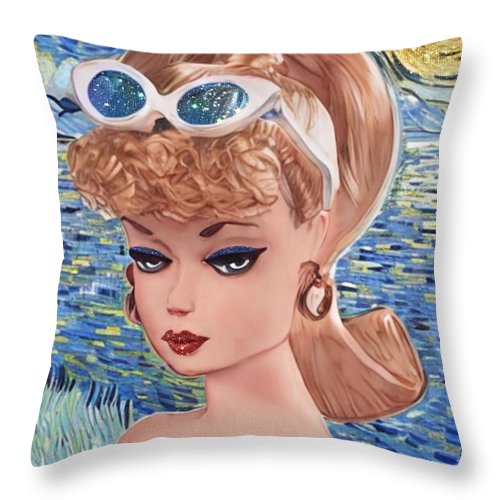 Starry Night BarBie - Throw Pillow