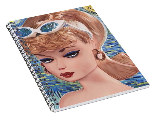 Starry Night BarBie - Spiral Notebook
