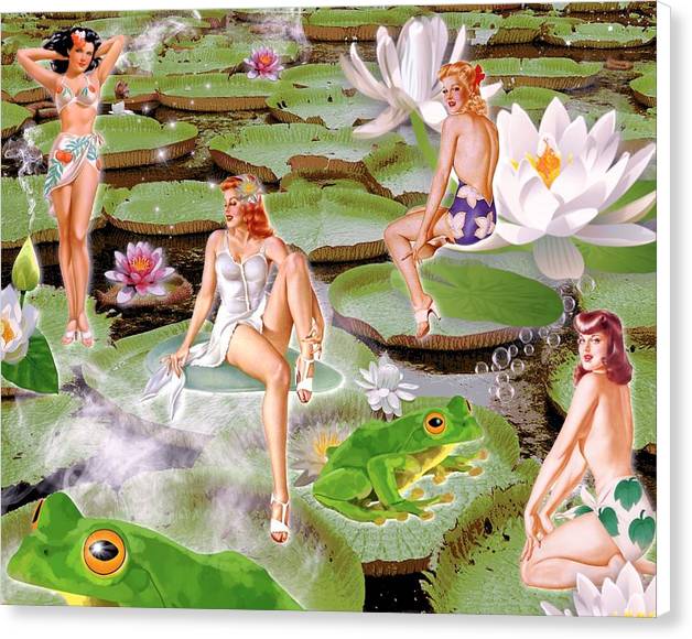 The Lily Pad Girls - Canvas Print