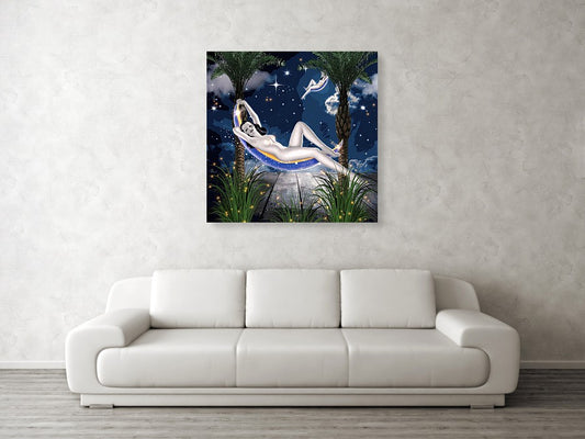 The Nude Moon Phase - Metal Print
