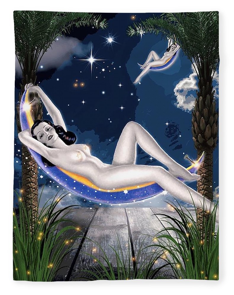 The Nude Moon Phase - Throw Blanket