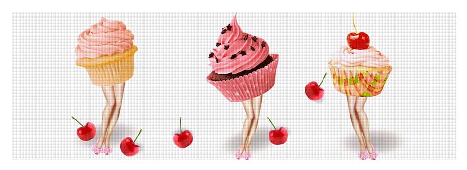 The Pink Cupcake Trio - Yoga Mat