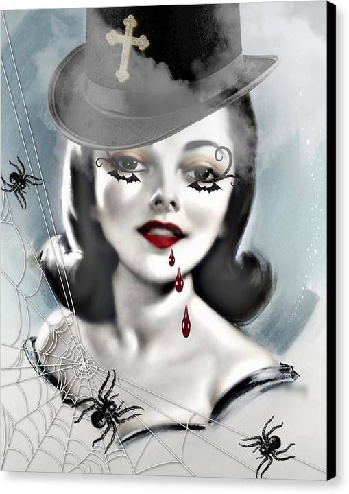 The Vampiress - Halloween Canvas Print