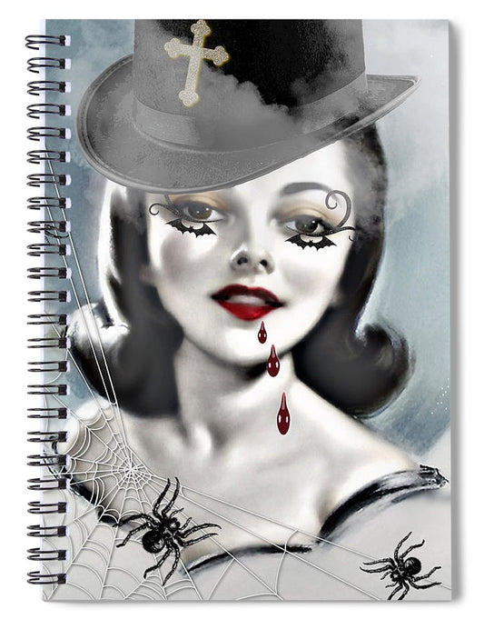 The Vampiress - Halloween Spiral Notebook