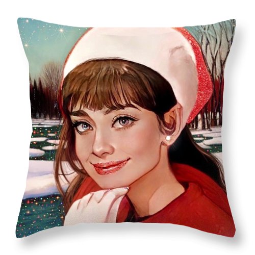 Winter Audrey - Throw Pillow