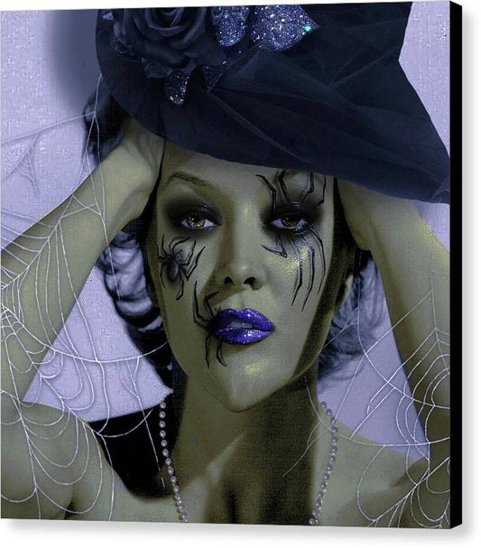 Witch Marilynn - Halloween Canvas Print
