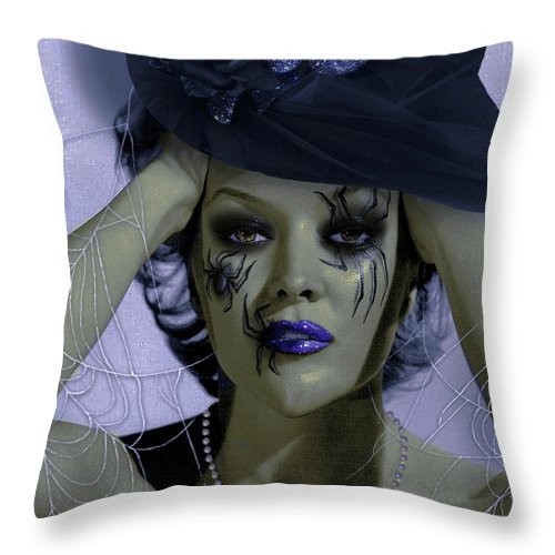 Witch Marilynn - Halloween Throw Pillow